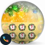 theme dialer merry xmas gold android application logo